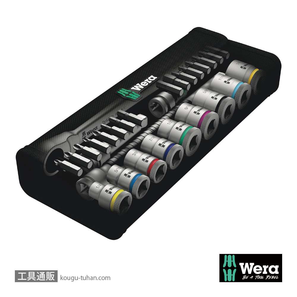 Wera 8100 SB 10 ボタン式サイクロップメタルラチェット3/8SQセットの画像