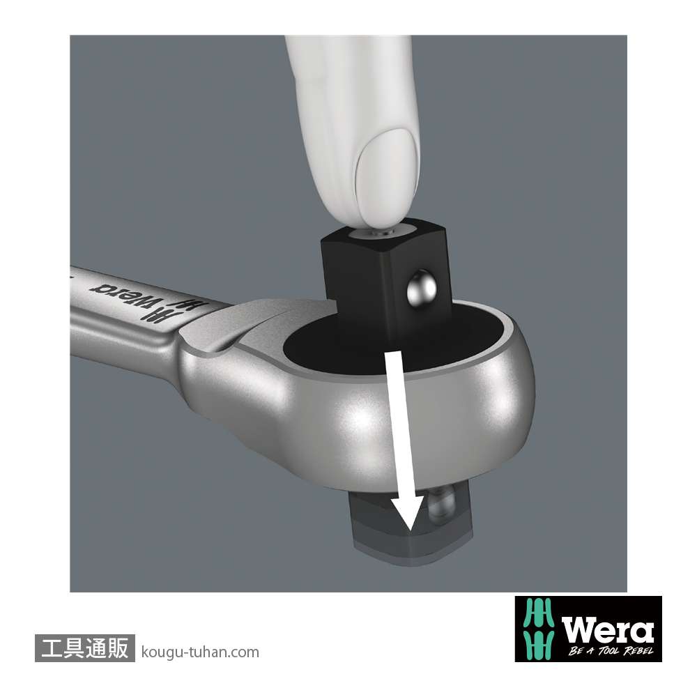 Wera 8100 SB 10 ボタン式サイクロップメタルラチェット3/8SQセットの画像