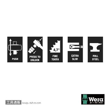 Wera 8003 B ボタン式サイクロップメタルラチェット3/8SQの画像