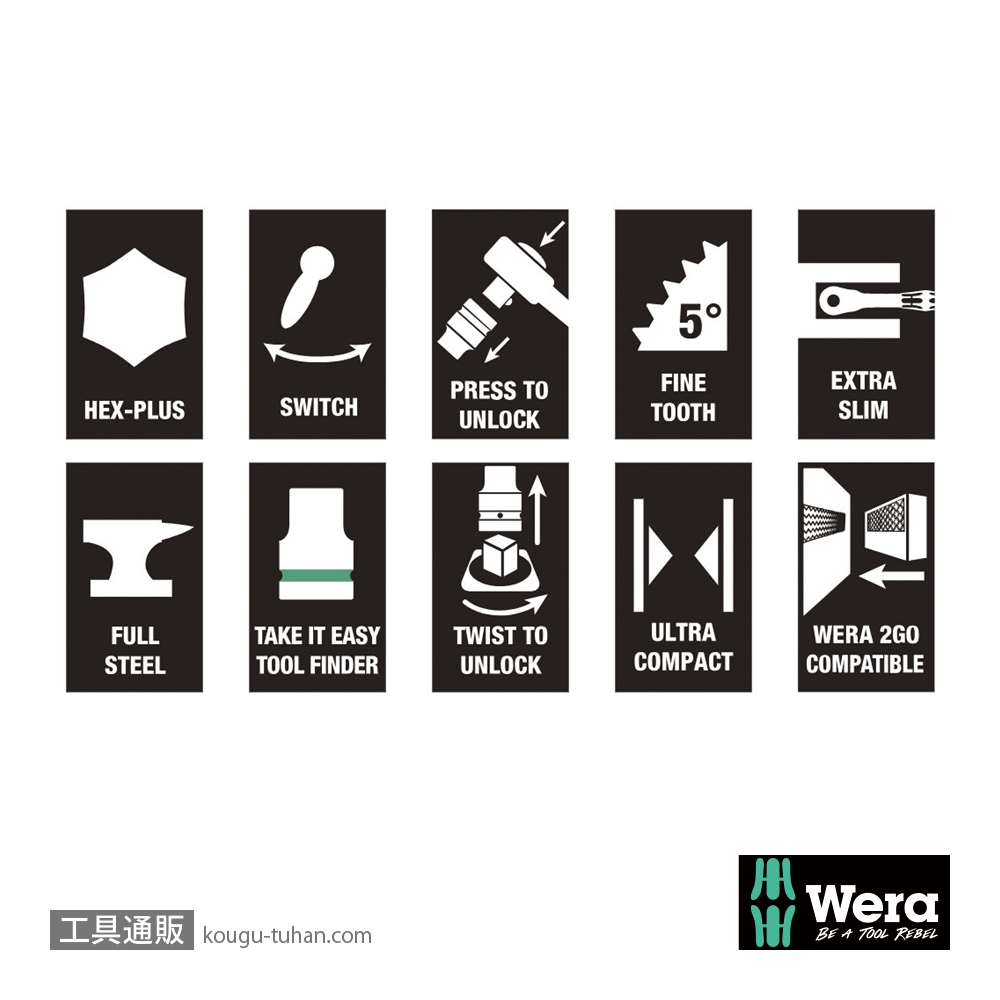 Wera 8100 SB 8 レバー式サイクロップメタルラチェット3/8SQセットの画像