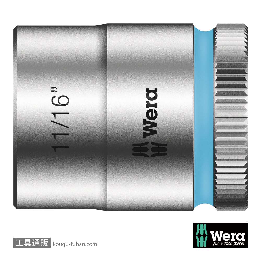 Wera 8790 HMB 3/8SQソケット 11/16インチ 全長30.0mmの画像