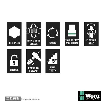 Wera 8100 SC 4 サイクロップスピードラチェット1/2SQセット(インチ,38点,メタルケース)の画像