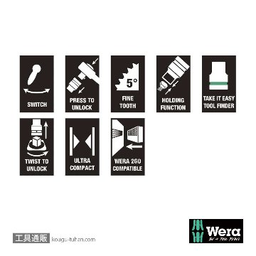 Wera 8006 SC 1 サイクロップ ハイブリットラチェット1/2SQセットの画像
