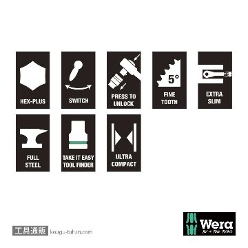 Wera 8100 SC 8 レバー式サイクロップメタルラチェット1/2SQセットの画像