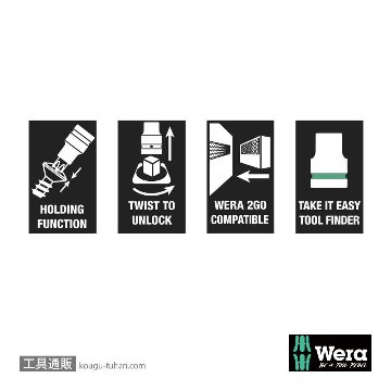 Wera C 3 サイクロップ1/2SQトルクスビットソケットセット(ベルト型ホルダ,ホールド仕様)の画像