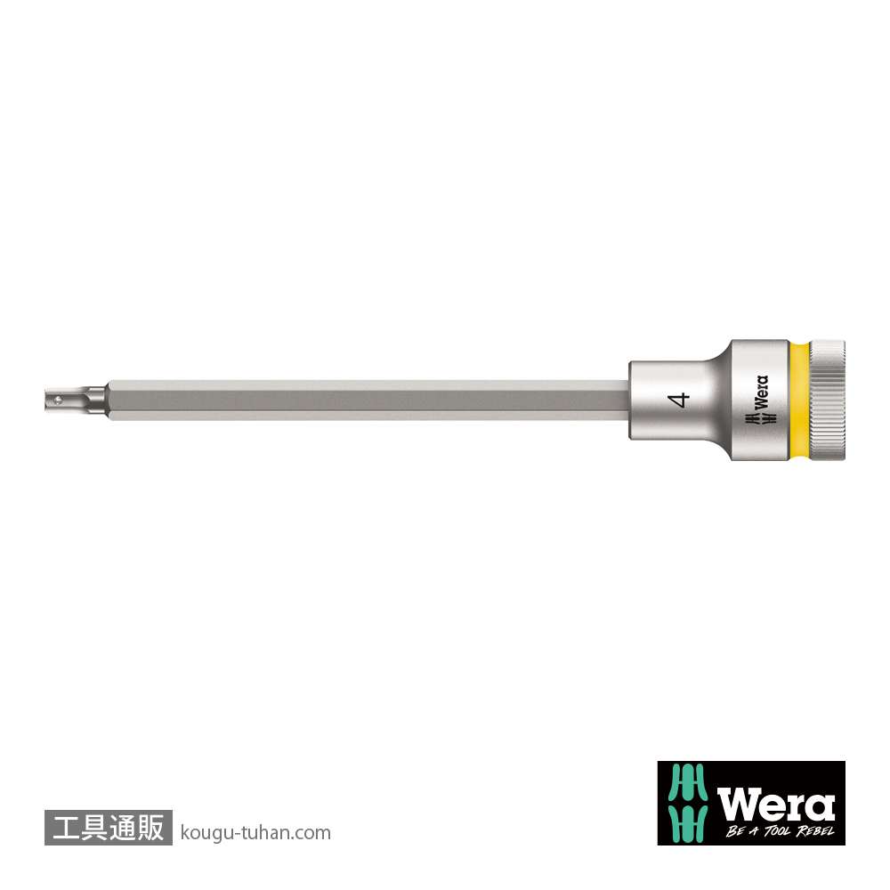 Wera 8740 C HF 1/2SQ六角ビットソケット(ホールド仕様) 4.0mm 全長140.0mmの画像