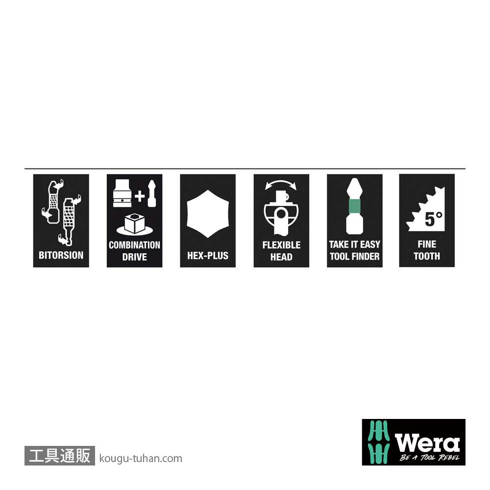 Wera 8009 サイクロップポケット(+,TX,六角(インチ),四角)の画像