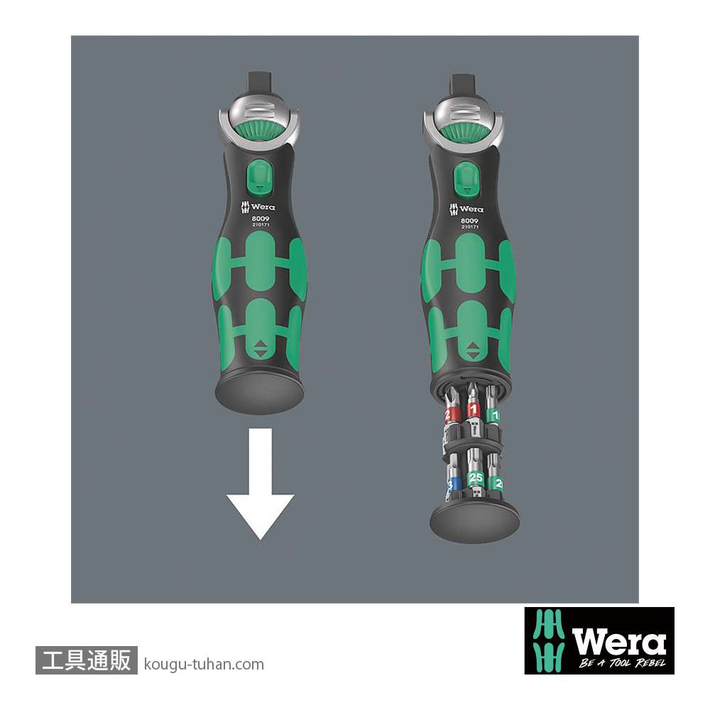 Wera 8009 サイクロップポケットセット2(+,PZ,TX,六角,ソケット)の画像