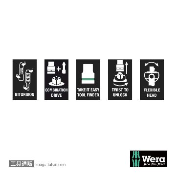 Wera 8009 サイクロップポケットセット2(+,PZ,TX,六角,ソケット)の画像