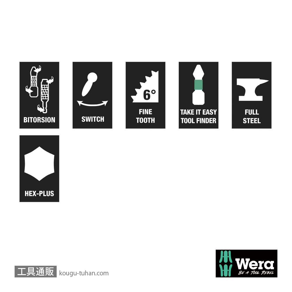 Wera ビットチェック10 サイクロップミニ1 バイトーションビットセット10点の画像