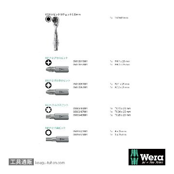 Wera ビットチェック10 サイクロップミニ1 ビットセット10点の画像