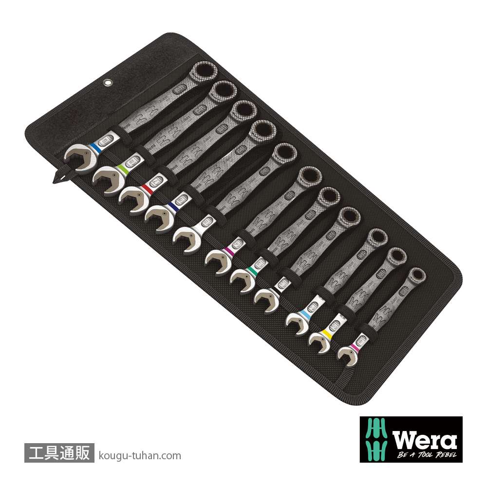 Wera 6000 Joker ラチェット片口スパナ(11本,ポーチ)の画像