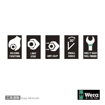 Wera 6000 Joker ラチェット片口スパナ(11本,ポーチ)の画像