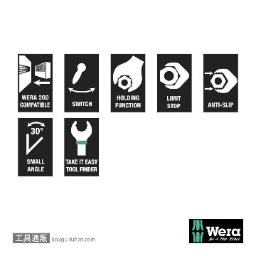 Wera 6001 Joker レバー式ラチェット片口スパナセット(4本組)の画像