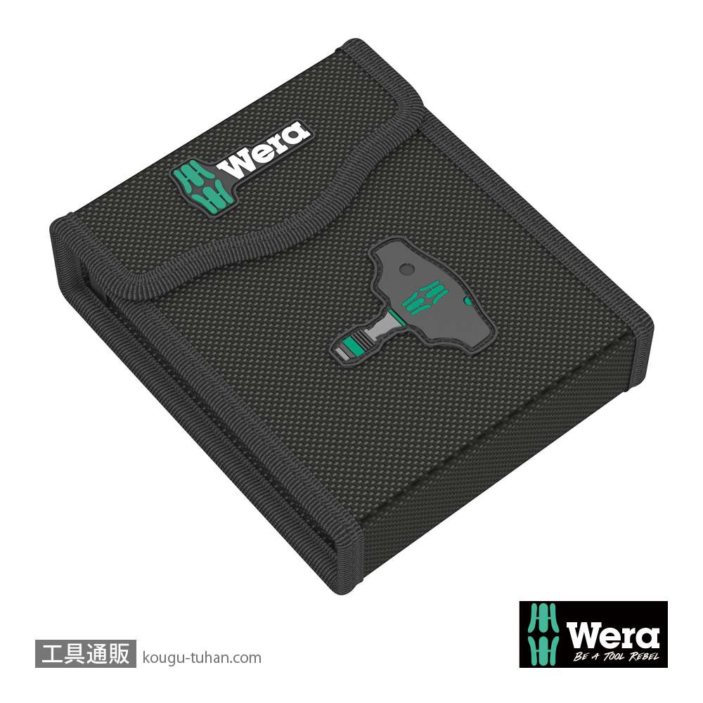 Wera Kompakt 400 RA 1 ラチェットT型ドライバセット(RapidAdaptor)(+,-,PZ,TXB0,Hex,ポーチ付き)の画像