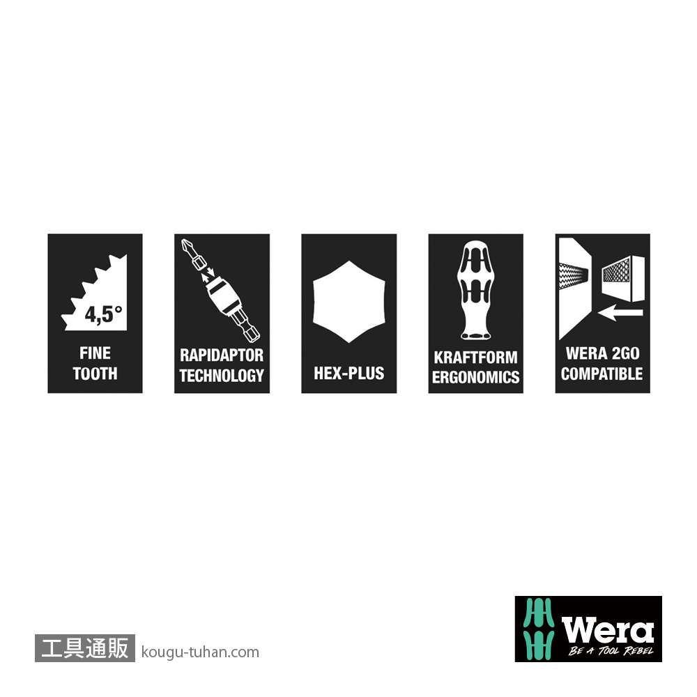 Wera Kompakt 400 RA SHK ラチェットレンチ/ドライバセット(空調システム向け)の画像