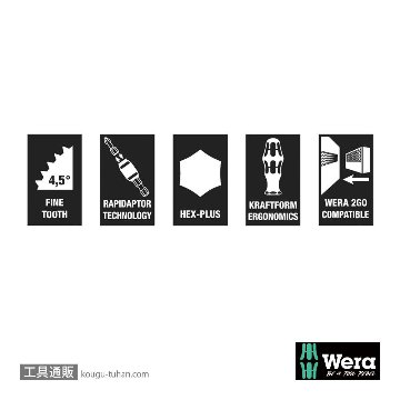 Wera Kompakt 400 RA SHK ラチェットレンチ/ドライバセット(空調システム向け)の画像