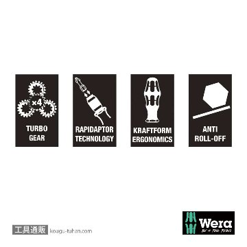 Wera Kompakt Turbo 加速ドライバーハンドル(RapidAdaptor)の画像