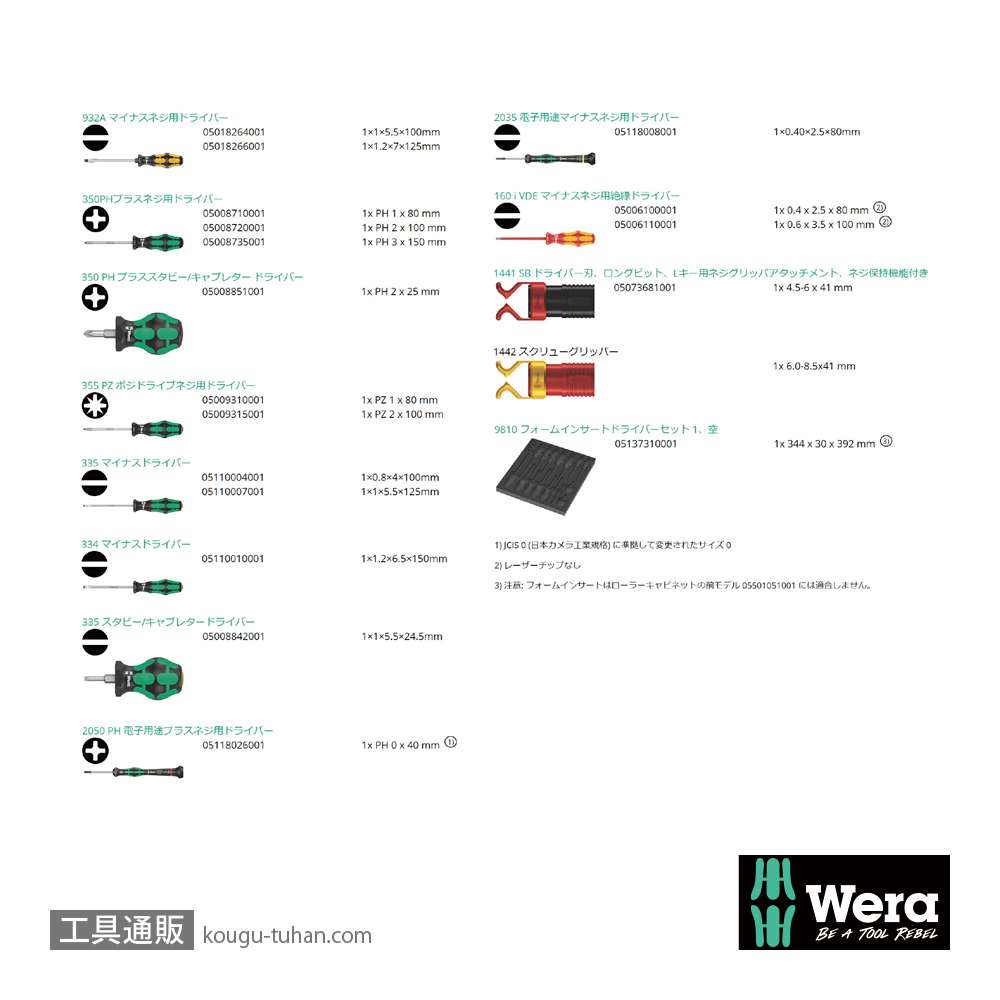 Wera 9710 フォーム ドライバーセットの画像