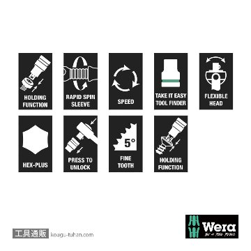 Wera 9722 フォーム 1/2SQラチェットレンチセットの画像