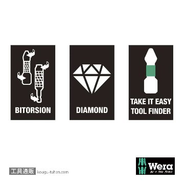 Wera 800/1 BDC バイトーションマイナスビット(ダイヤコート) 0.8x5.5mm L25mmの画像