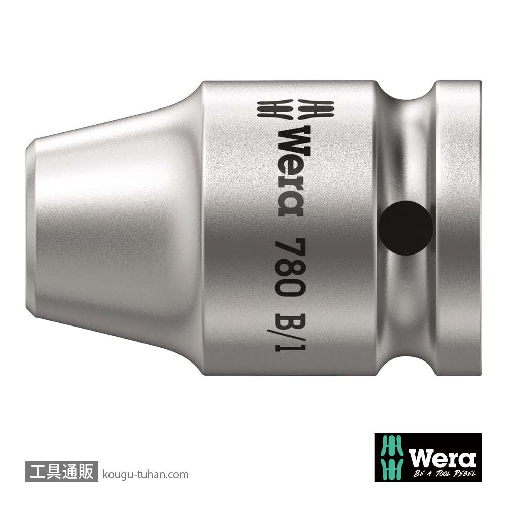 Wera 780 B 変換アダプタ 1/4六角差込-3/8SQ差込の画像