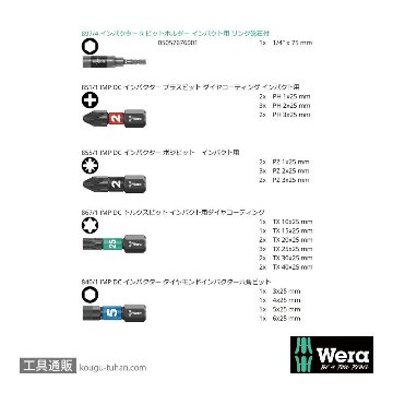Wera ビットチェック30 汎用インパクトビットセット1(30点)の画像