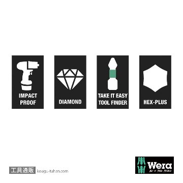 Wera ビットチェック30 汎用インパクトビットセット2(30点)の画像