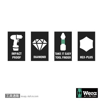 Wera ビットチェック10 汎用インパクトビットセット1(１0点)の画像