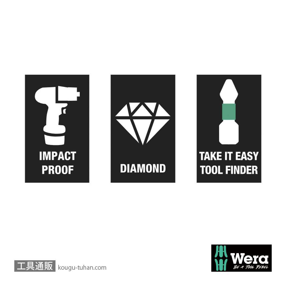 Wera ビットチェック10 汎用インパクトビットセット3(10点)の画像