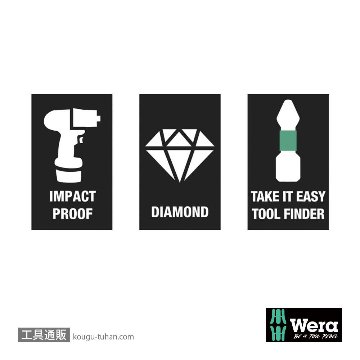 Wera ビットチェック10 汎用インパクトビットセット3(10点)の画像