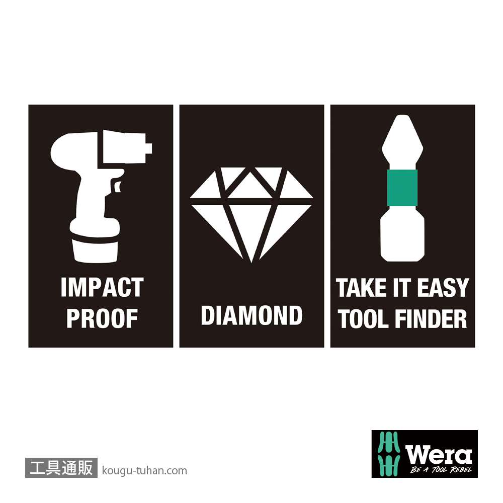 Wera ビットチェック10 インパクトポジビットセット(１0点)の画像