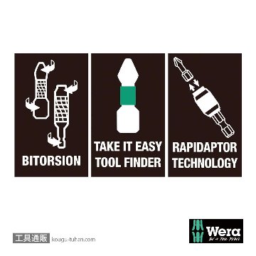 Wera ビットチェック10 汎用バイトーションビットセット1(10点)の画像