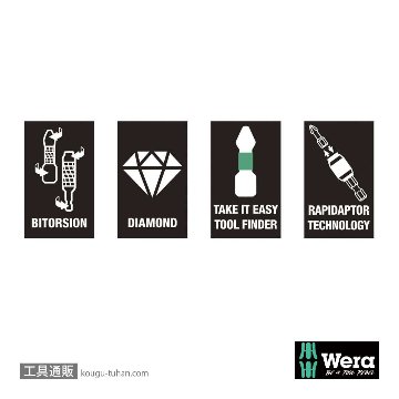Wera ビットチェック12 汎用ダイヤモンドビットセット(12点)の画像