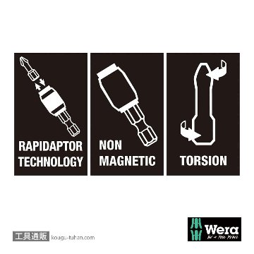 Wera 848/851/867/19 鉄鋼用ドリル/プラス/トルクスビットセットの画像