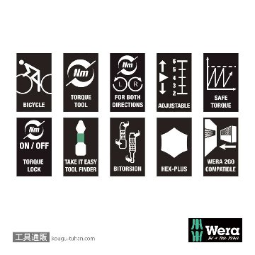 Wera 7515/7 SafeTorque トルクドライバー(2-6Nm)自転車用セットの画像