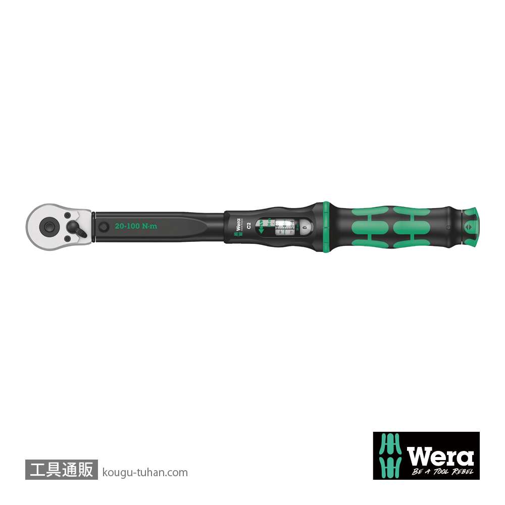 Wera ラチェット式トルクレンチ C2 1/2SQ 20-100Nmの画像
