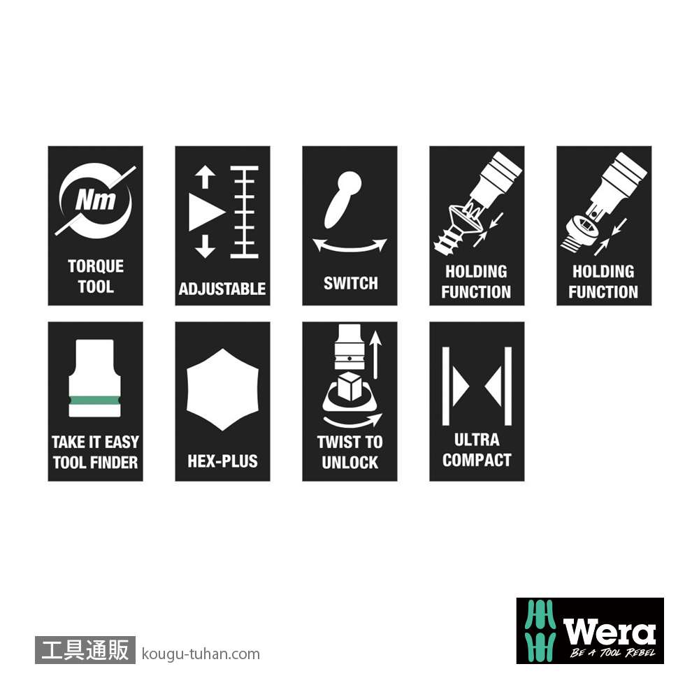 Wera ラチェット式トルクレンチ C3セット品 1/2SQ 40-200Nmの画像