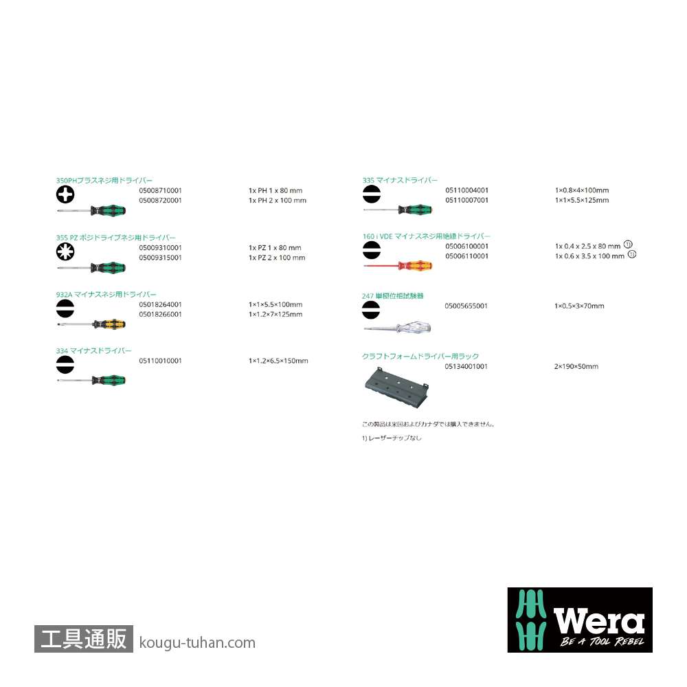 Wera クラフトフォーム XXL 12本組(+,PZ,-)の画像
