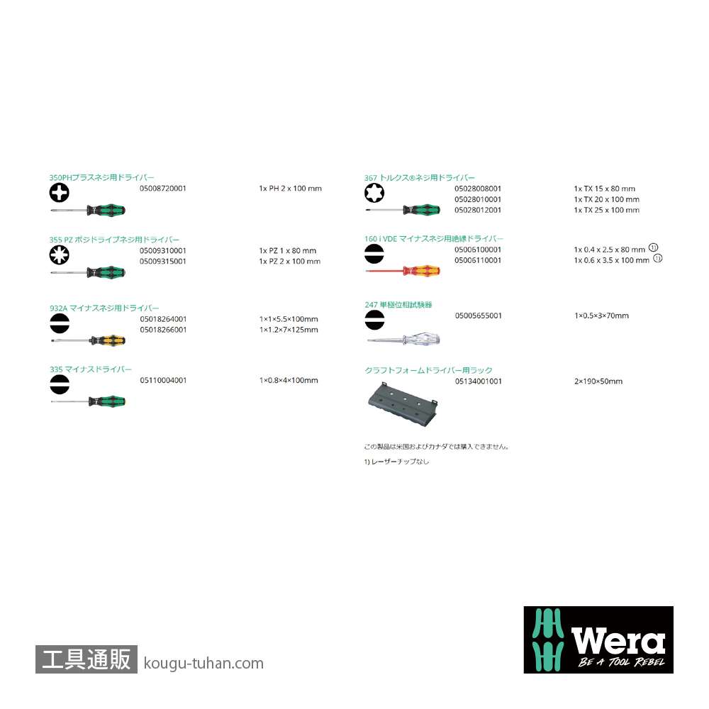 Wera クラフトフォーム XXL2 12本組(+,PZ,TX,-)の画像