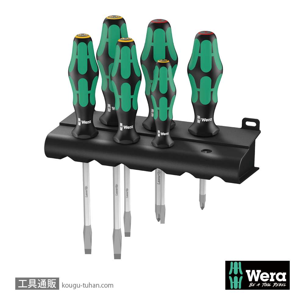 Wera 334 SK/6 六角軸ドライバーセット 6本組 (+,-)の画像