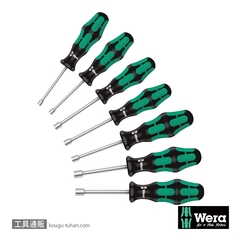 Wera 395 HO/7 ナットドライバーセット7本組の画像