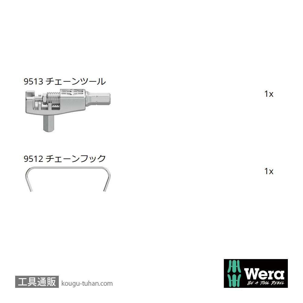 Wera 9523 チェーンカッタースペアパーツキットの画像