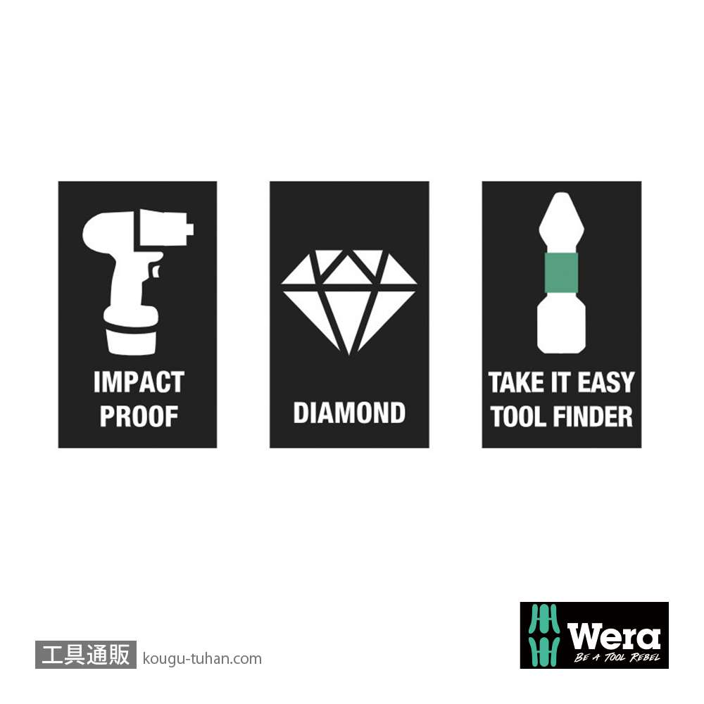 Wera ビットボックス15 インパクトトルクスビット(ダイヤコート)15本組 TX20 L25mmの画像