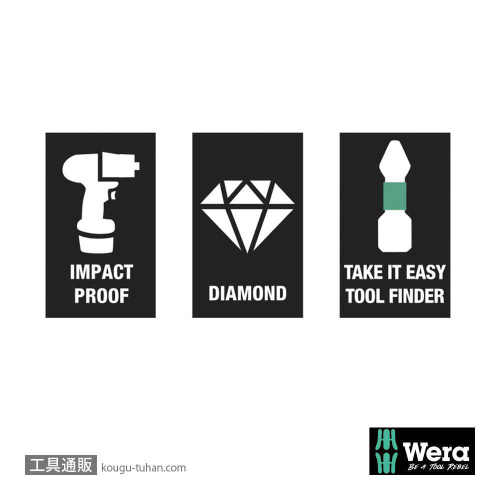 Wera ビットボックス15 インパクトトルクスビット(ダイヤコート)15本組 TX25 L25mmの画像