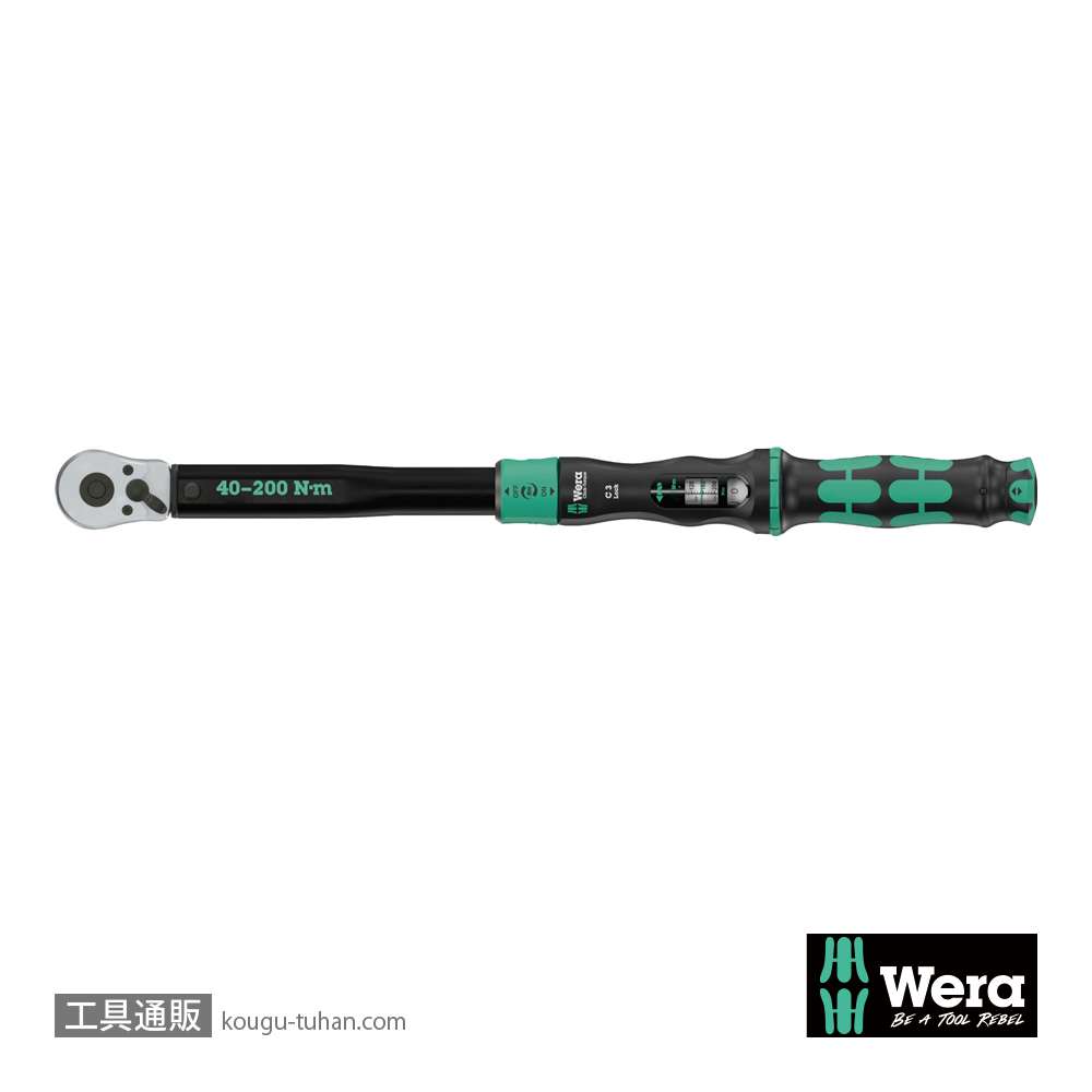 Wera 343977 ラチェット式トルクレンチC3(R/L ラチェットロック機能)の画像