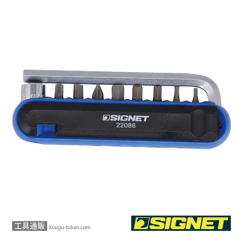 SIGNET 22086 12PCS バイクツールセットmini ブルーの画像