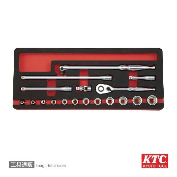 KTC TB318A 9.5sq.ソケットセット(六角)[18点]の画像