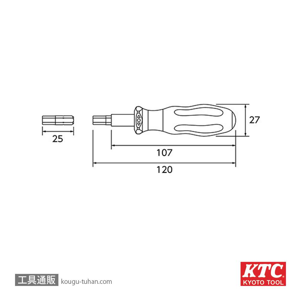 KTC DBRM11 ミニラチェットドライバーの画像