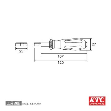 KTC DBRM11 ミニラチェットドライバーの画像